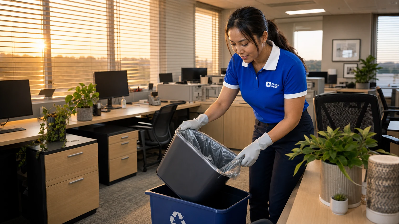 Clean Best supervisor reviewing office and strata cleaning quality in Parramatta NSW